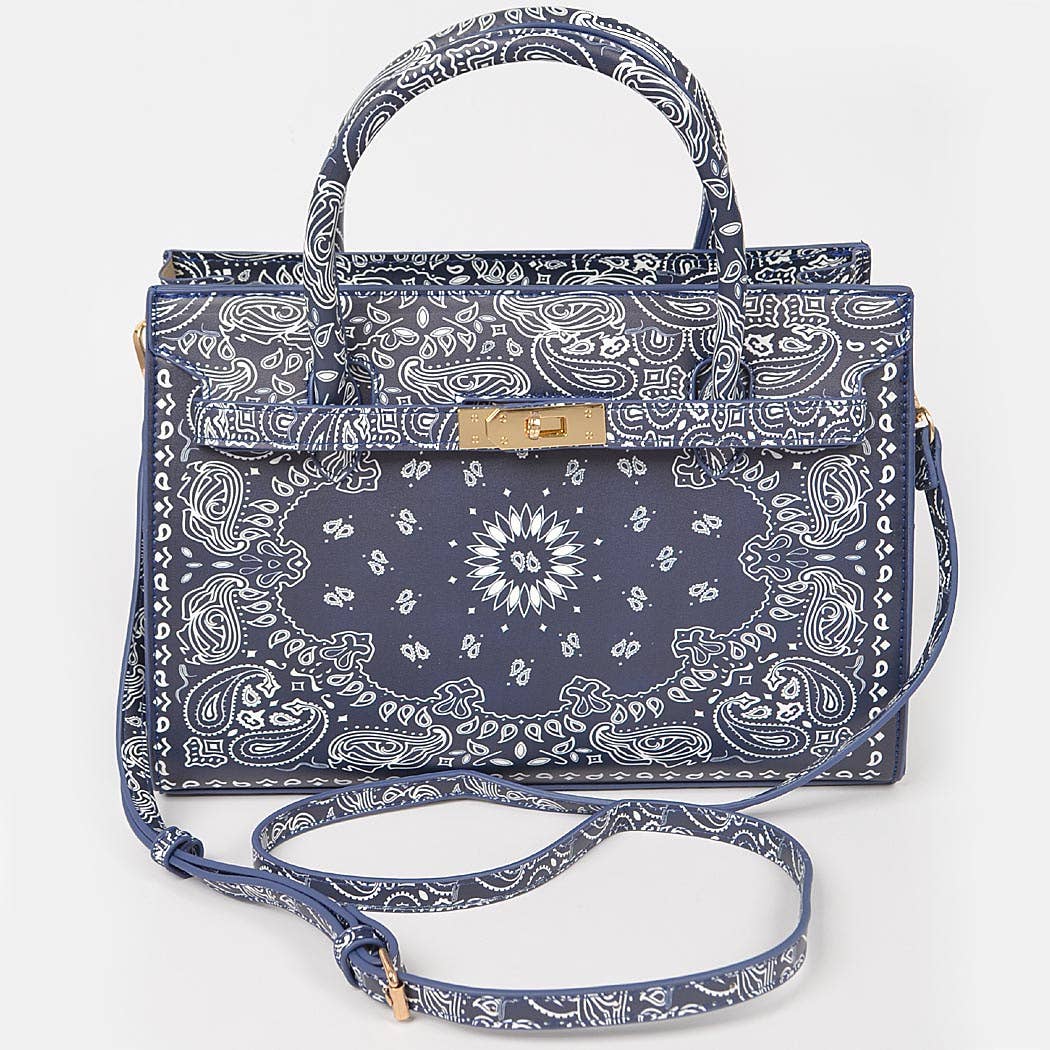 Neon Bandana Print Handles Tote Bag