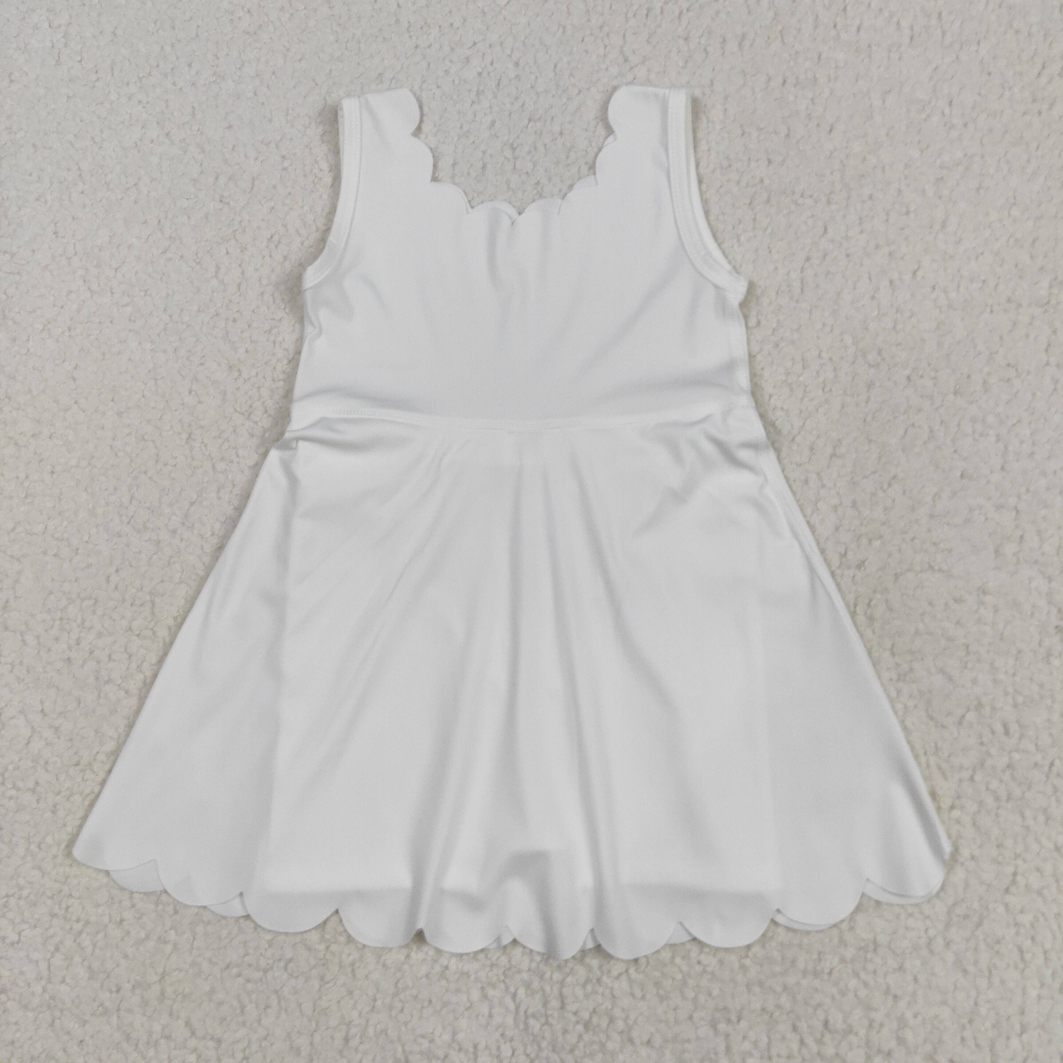 Sibling Baby Girls Sleeveless Activity Wear Yoga Ruffle Knee Length Dresses