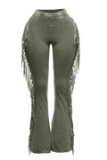 Fringe detailed pants