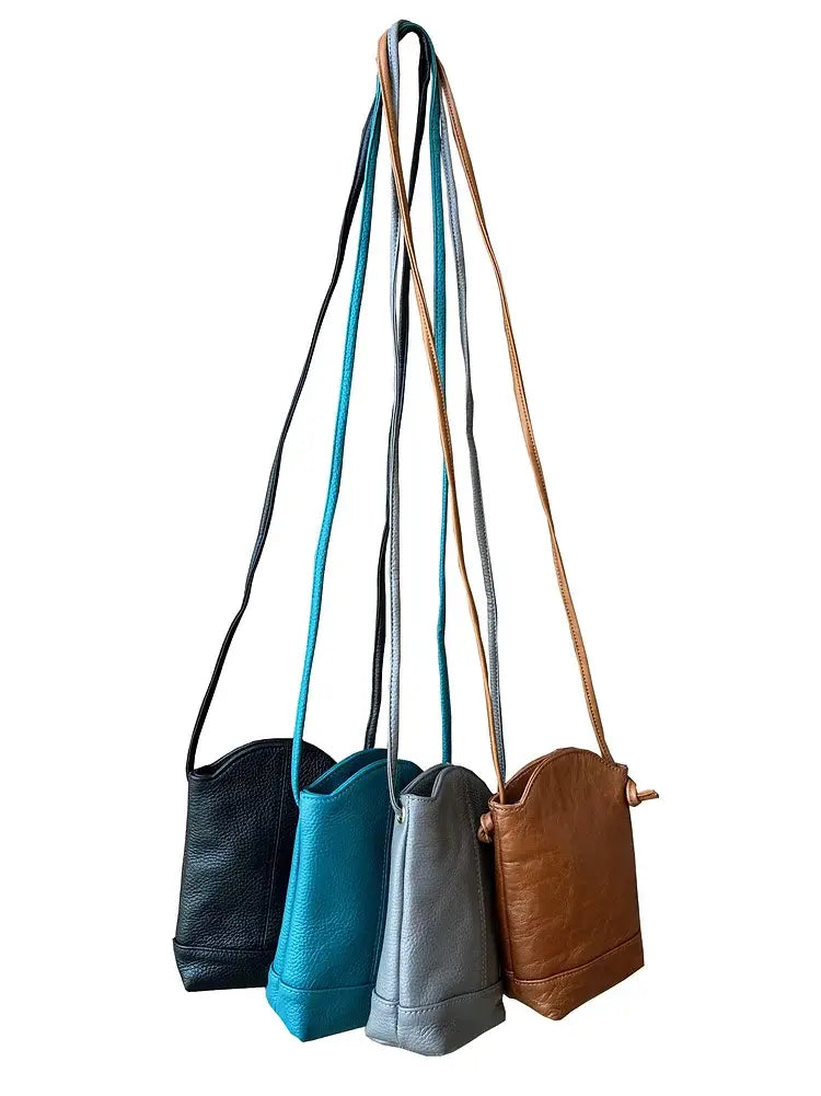 W012 cowhide leather small crossbody for phone