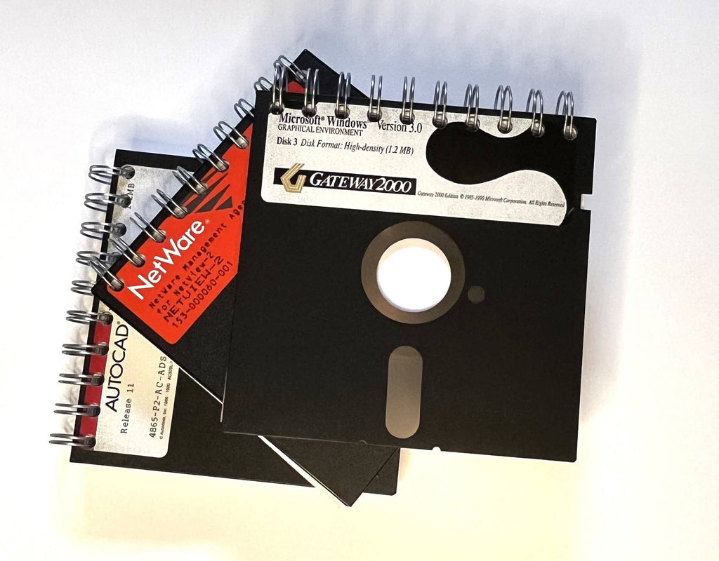 Vintage Upcycled Floppy Disk Journals