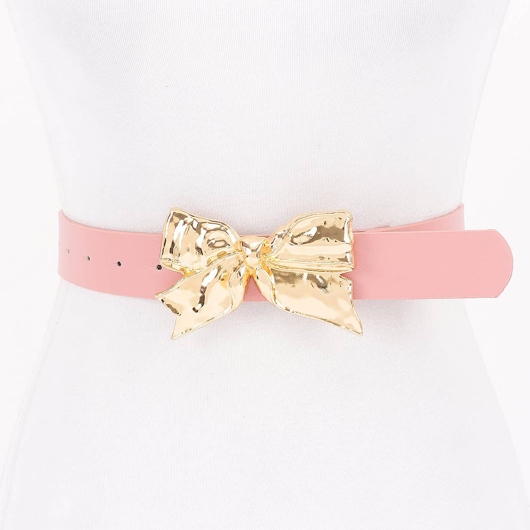 Metal Ribbon Buckle Belt