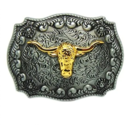 MULTI LISTING - Wholesale Long Horn Bull Belt Buckle 1673