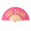 Fan "Que Calor" Pink and Yellow.