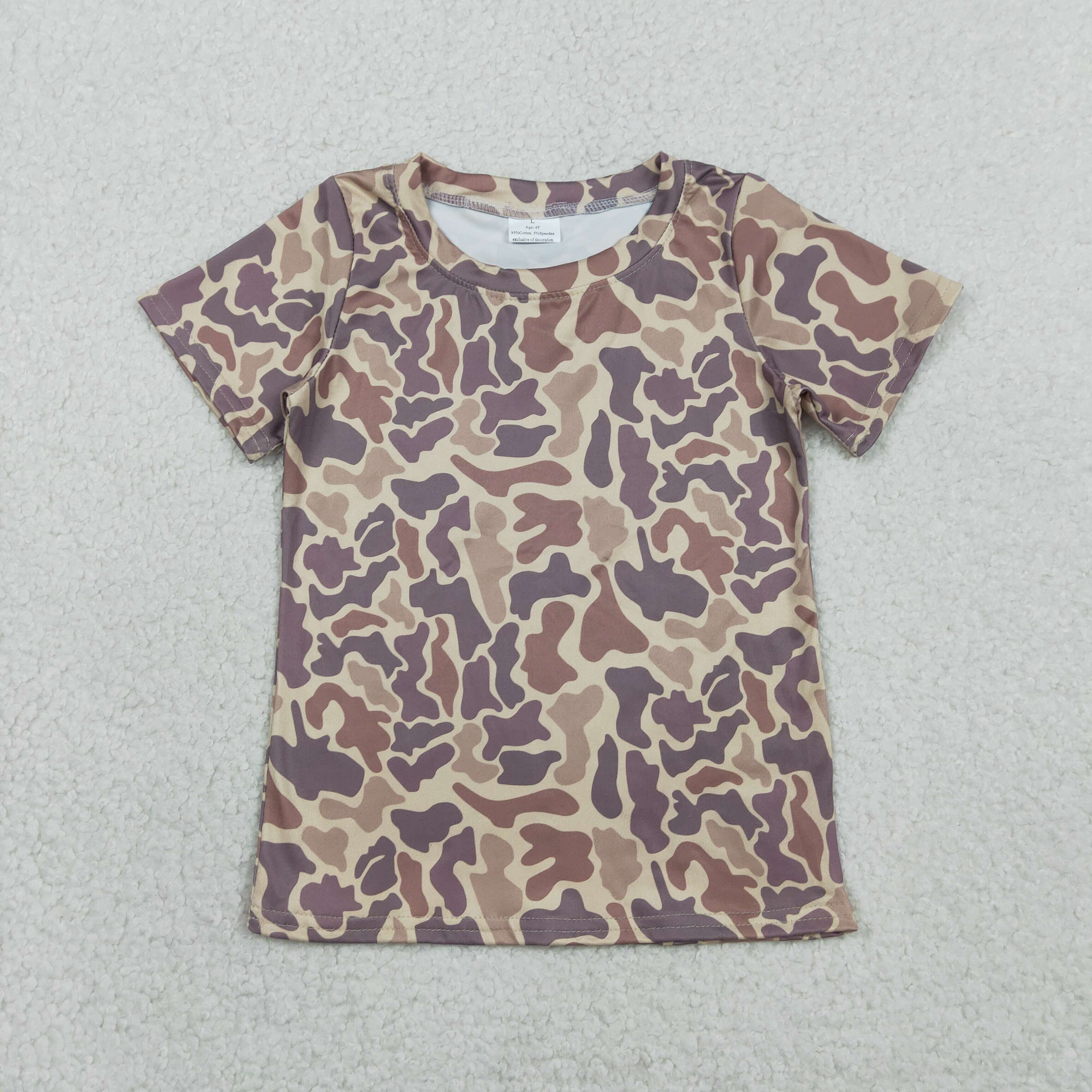 Baby Little Boys Camouflage Short Sleeve Tee Shirts Tops