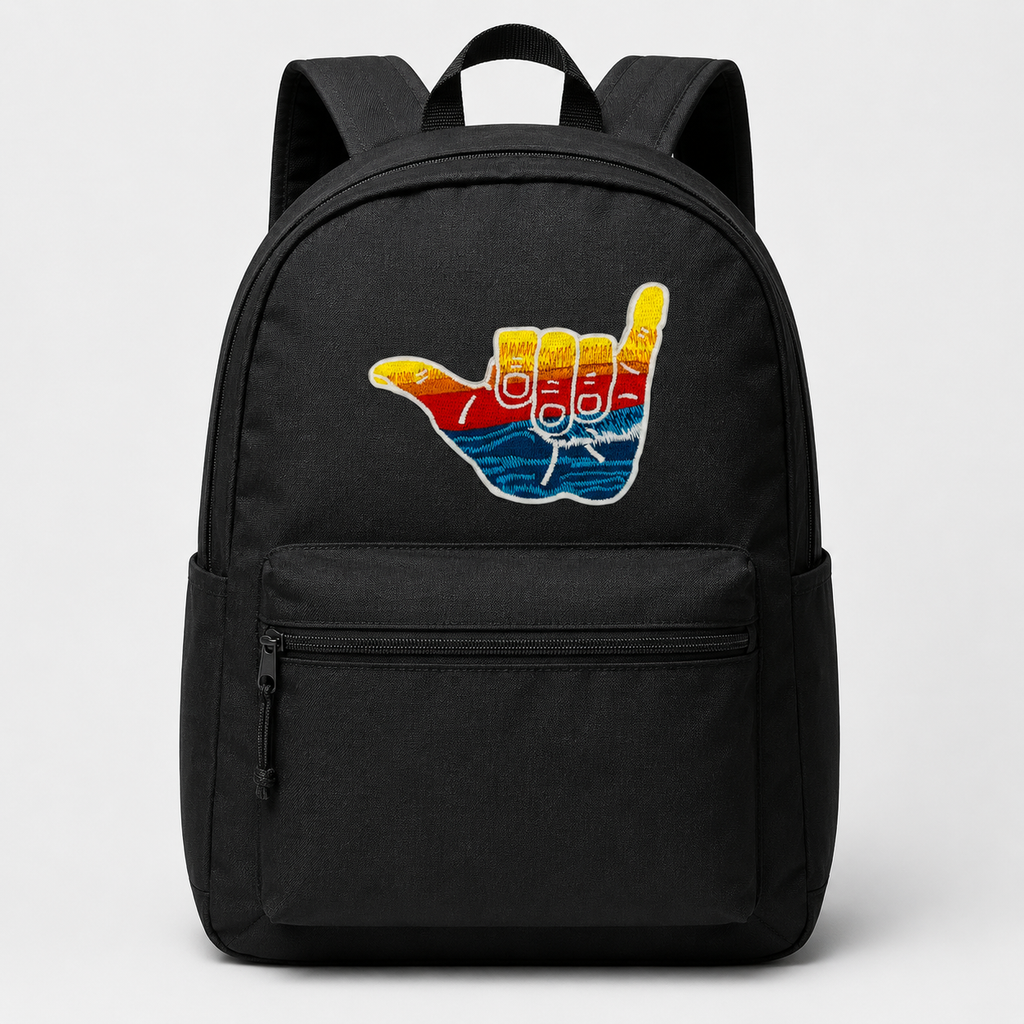 Hang Loose Learn To Surf Embroidered Iron-On/Sew-On Patch
