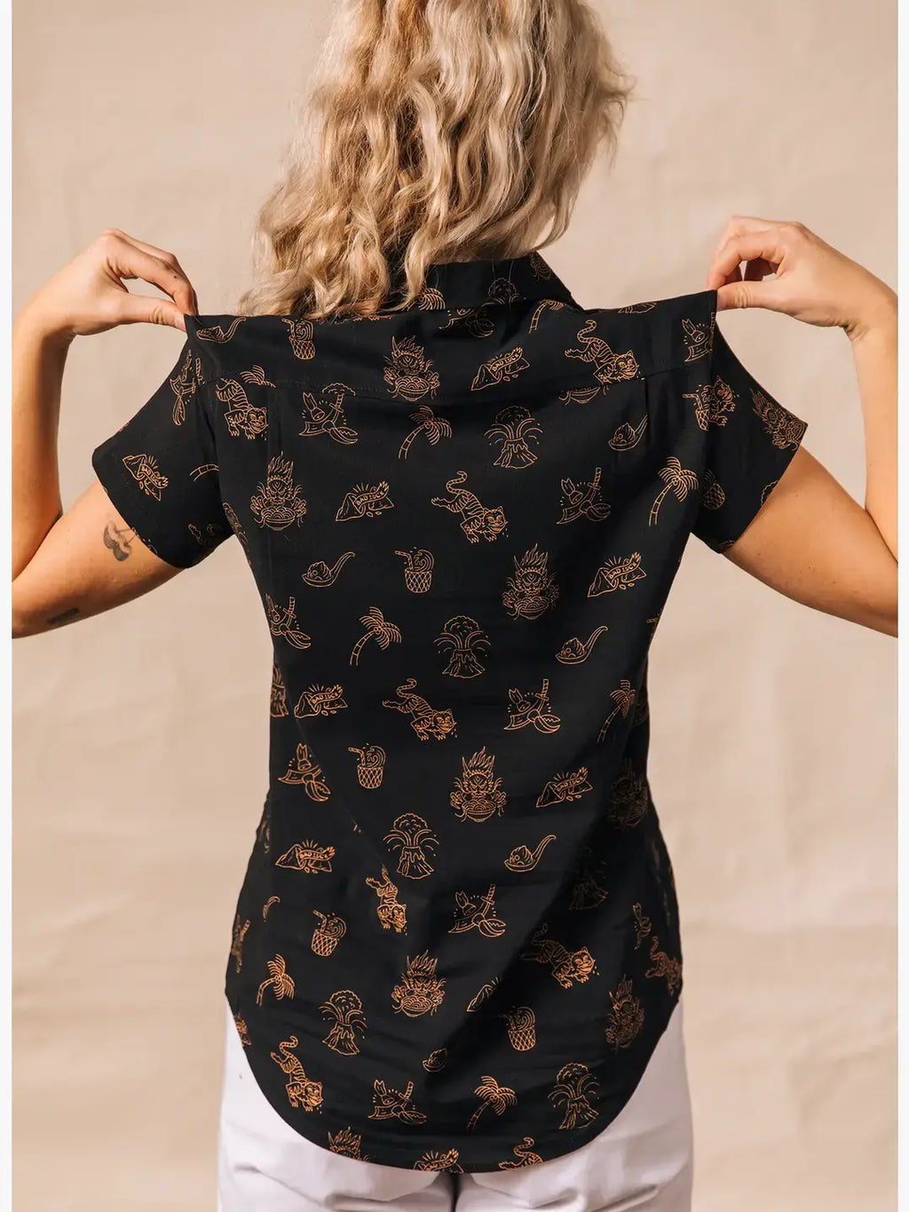 Spicy Noods Casual Button Down Shirt WOMENS