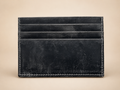 Leather Minimalist Card Holder Wallet, Finished edges