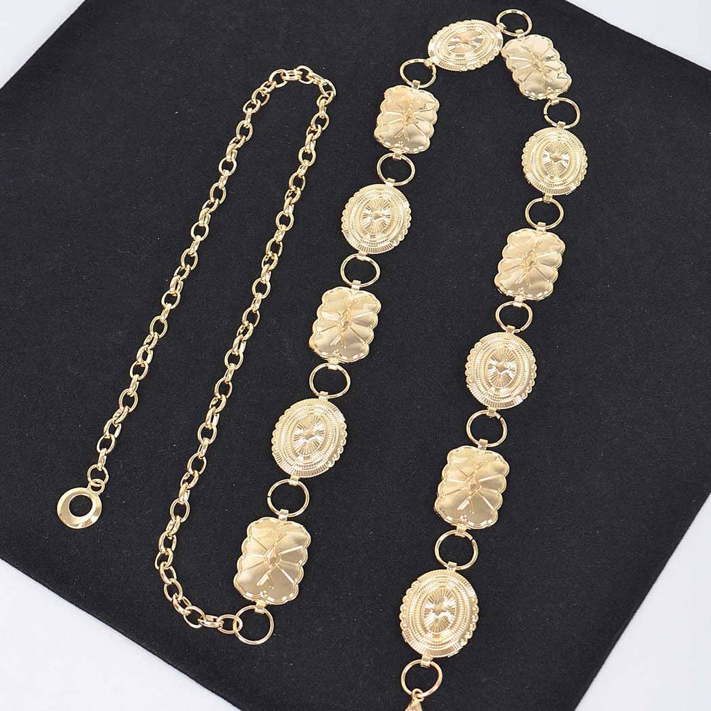 Western Style Metal Chain Belt