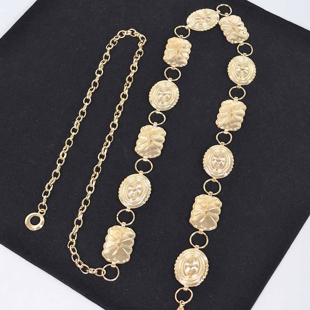 Western Style Metal Chain Belt
