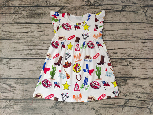 Baby Girls Western Pearl White Knee Length Dresses