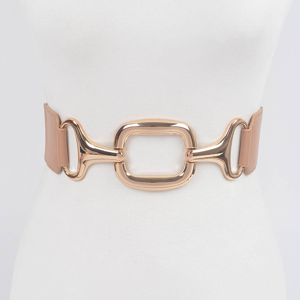 Metal Buckle Stretch Waist Belt