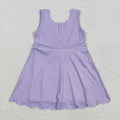 Sibling Baby Girls Sleeveless Activity Wear Yoga Ruffle Knee Length Dresses