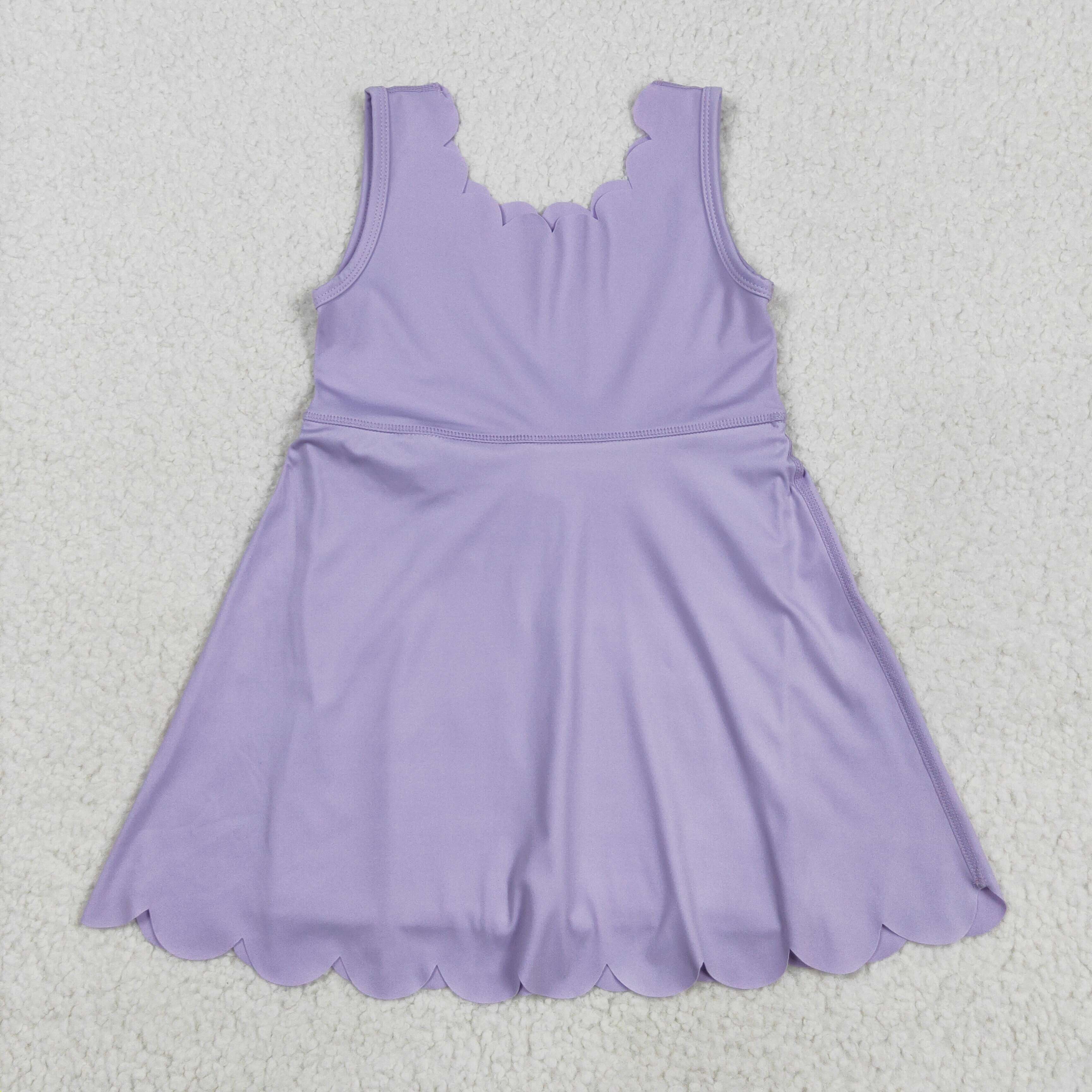 Sibling Baby Girls Sleeveless Activity Wear Yoga Ruffle Knee Length Dresses