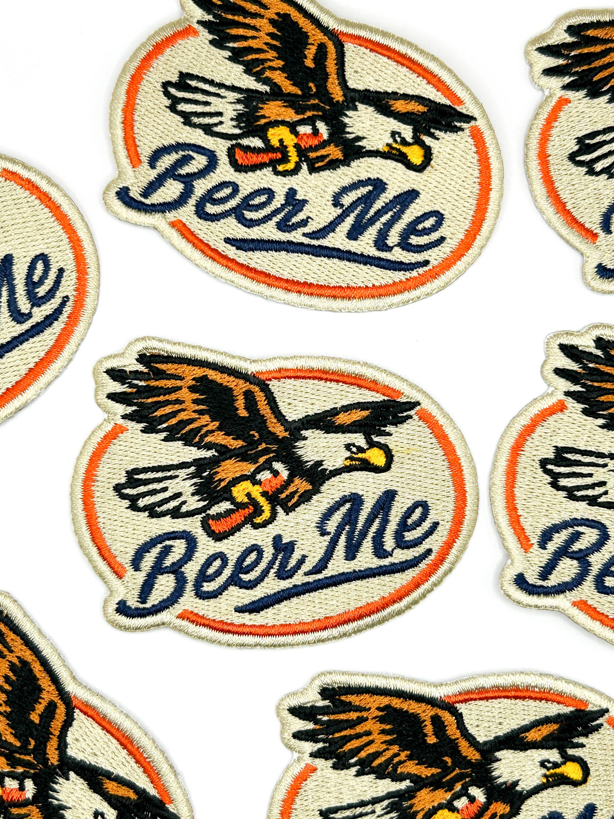 Beer Me Eagle Patch Embroidered Iron-On Patch for Hats