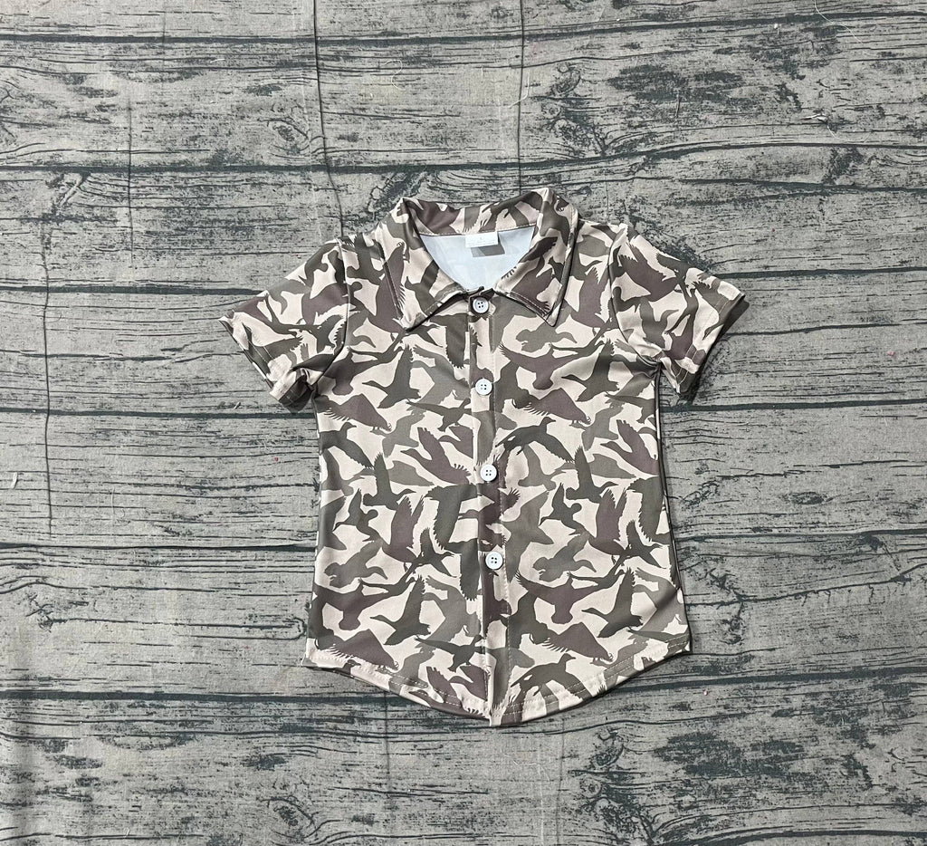 Baby Boys Southern Ducks Camo Hunting Button Shirts Top