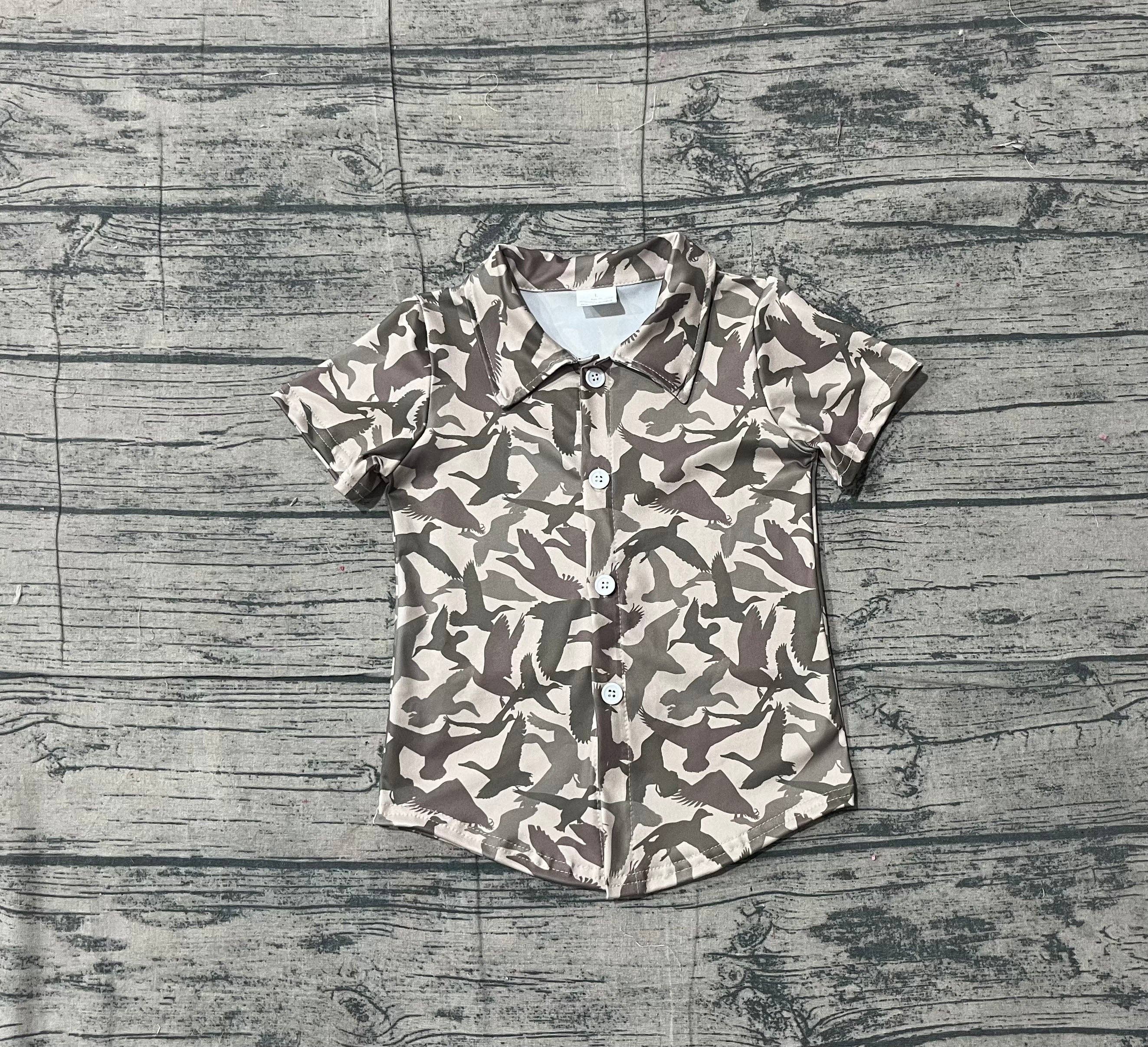 Baby Boys Southern Ducks Camo Hunting Button Shirts Top