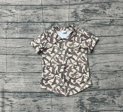 Baby Boys Southern Ducks Camo Hunting Button Shirts Top