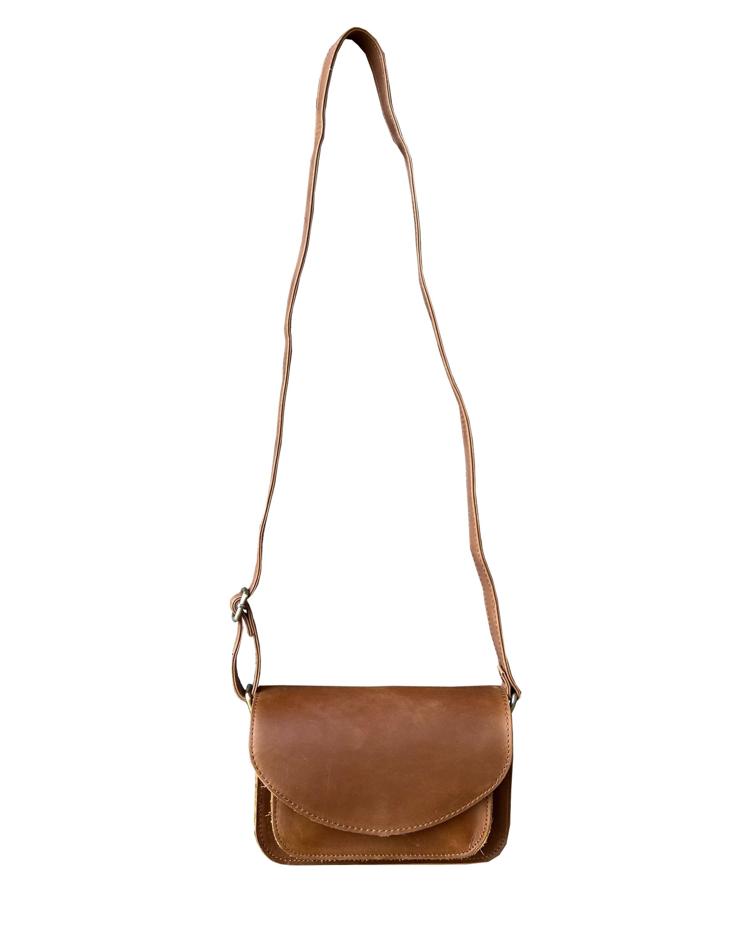 W025 crazy horse genuine leather crossbody