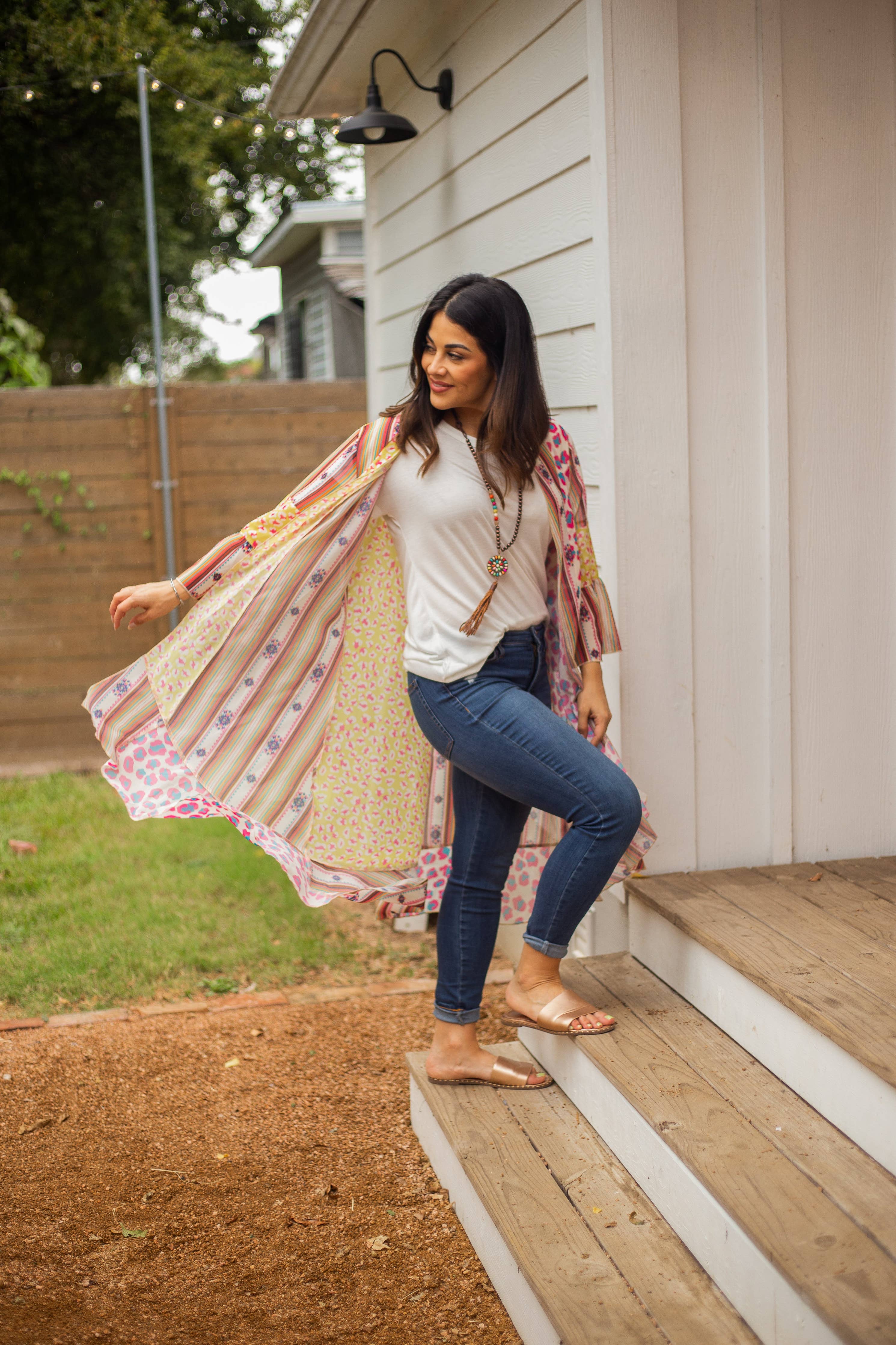 Mimosa Mornings Multi-Panel Duster - Jeweled Serape