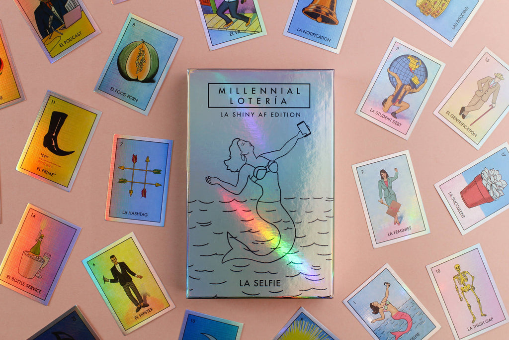 Millennial Loteria Board Game: La Shiny AF Edition