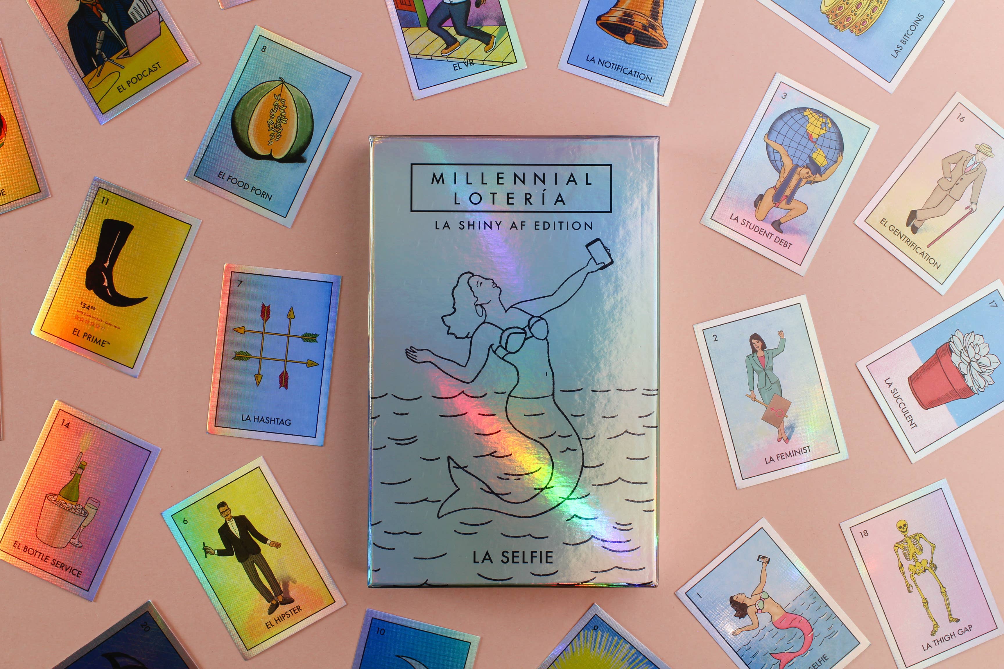 Millennial Loteria Board Game: La Shiny AF Edition
