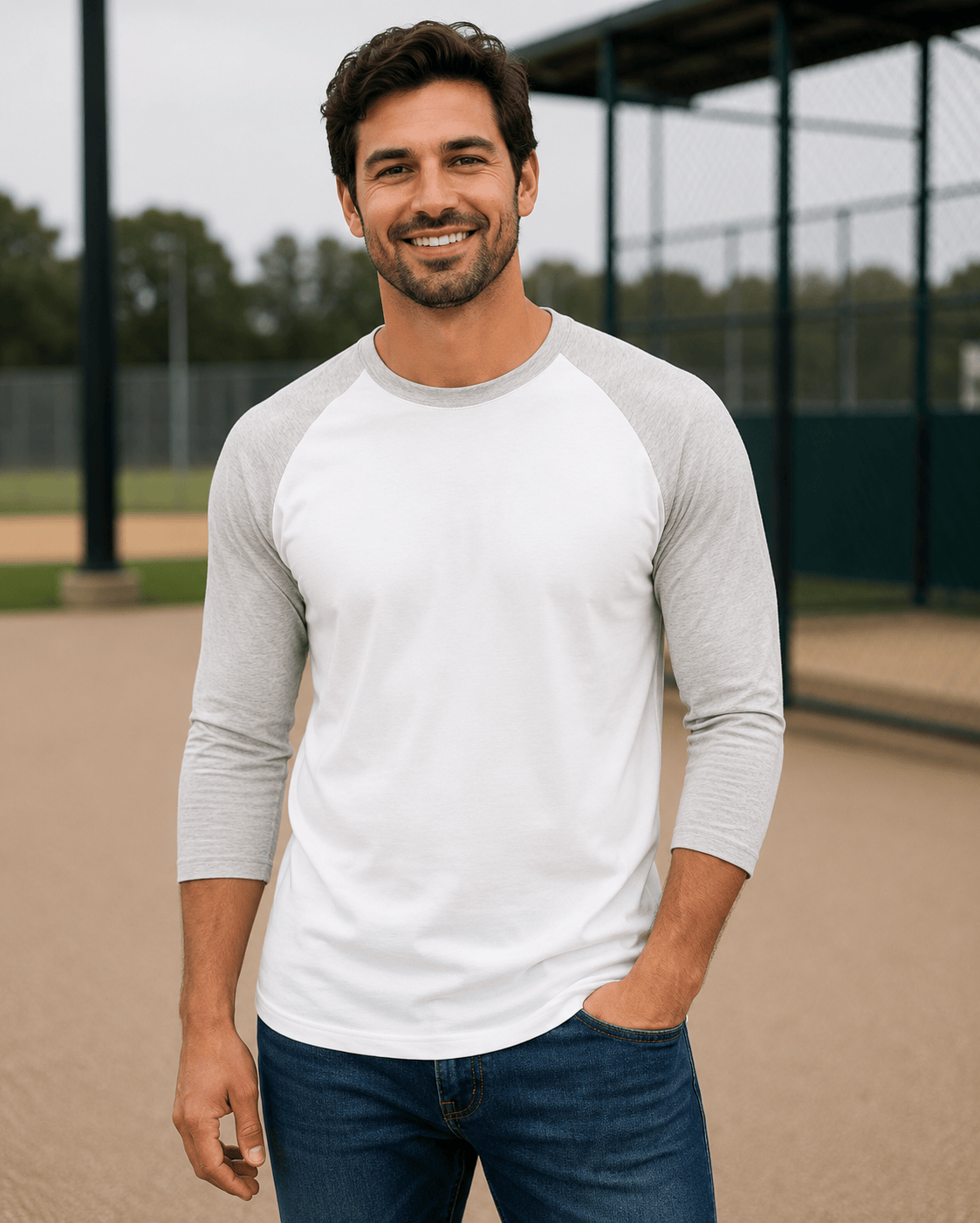 Adult 3/4 Sleeve Raglan Baseball Tee | 35+ Colors
