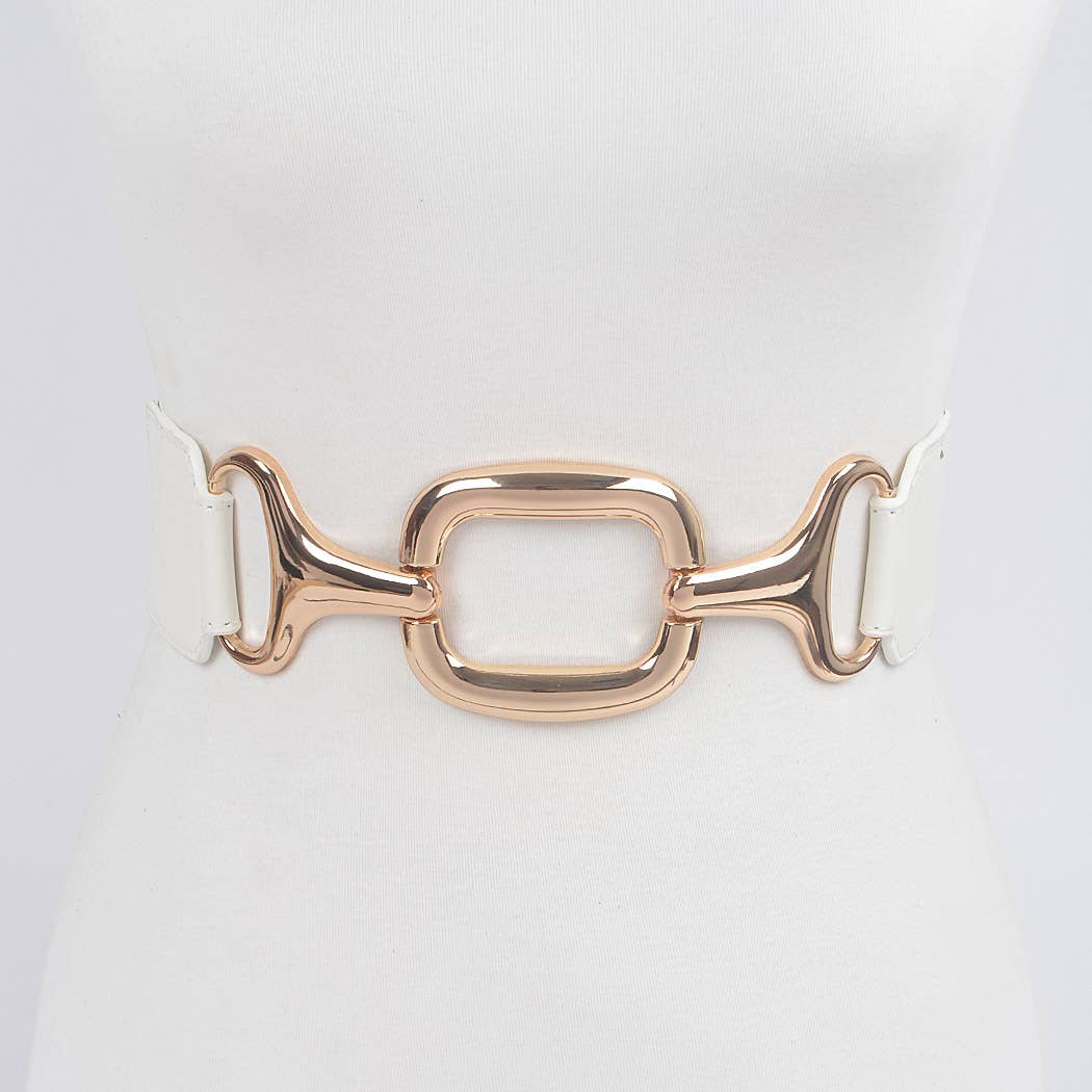 Metal Buckle Stretch Waist Belt