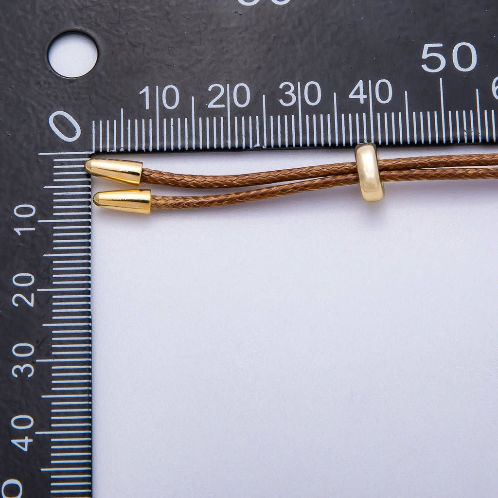 SUMMER 2mm Faux Paracord Bolo Slide Adjustable 26 Inch Lariat Necklace | WA-04304 ~ WA-04307