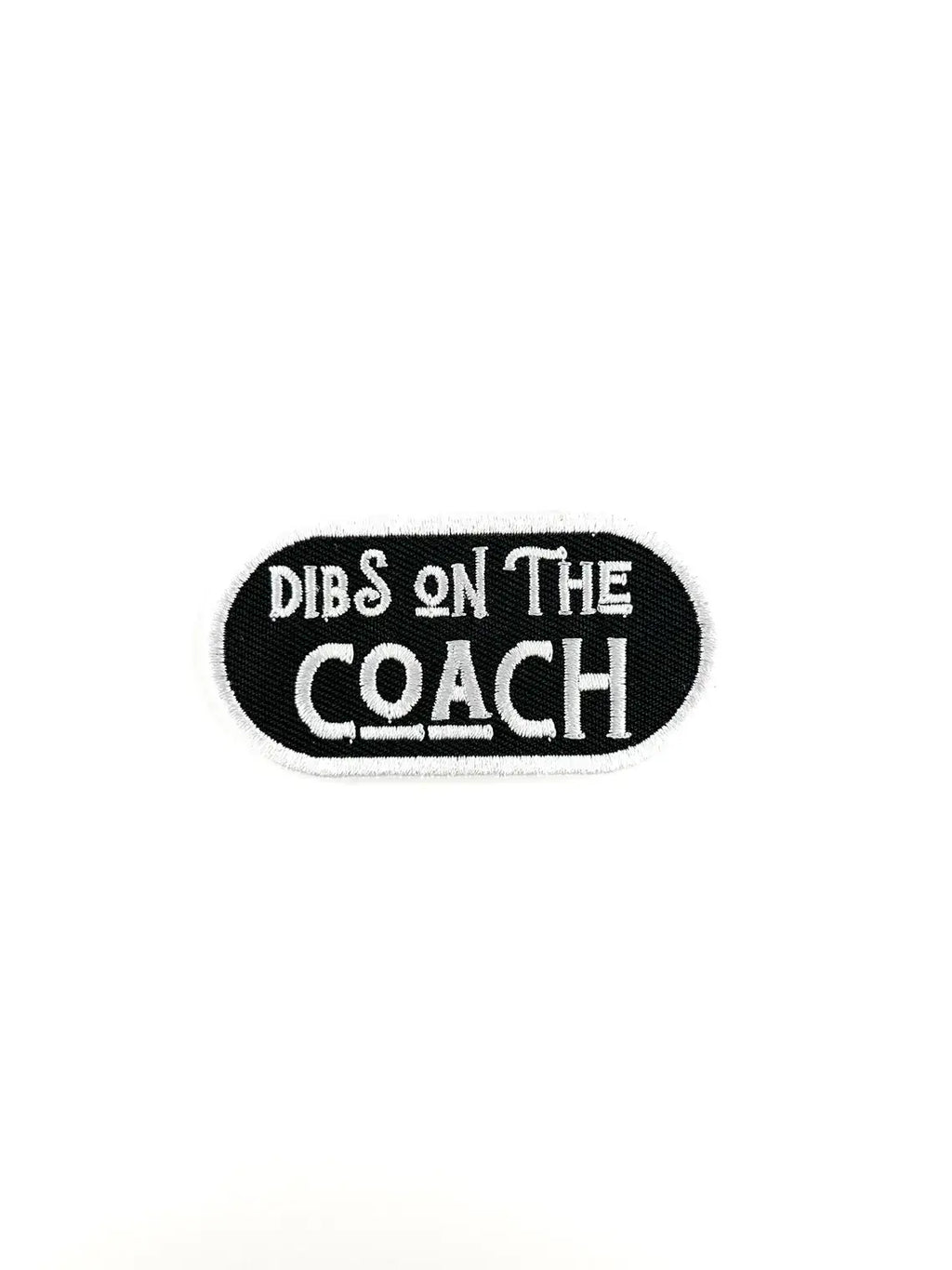 Dibs on the Coach Embroidered Iron-On Patch Football Sports