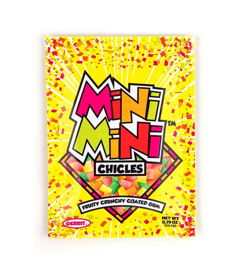 Mini Mini Chicles - Fruity Crunchy Coated Gum - 20 Ct