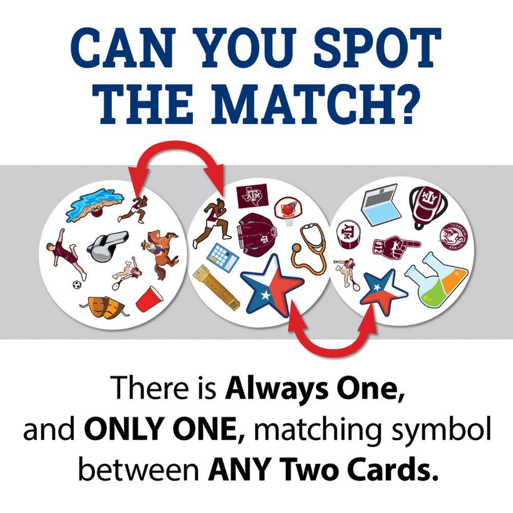 Texas A&M Spot It! Card Game
