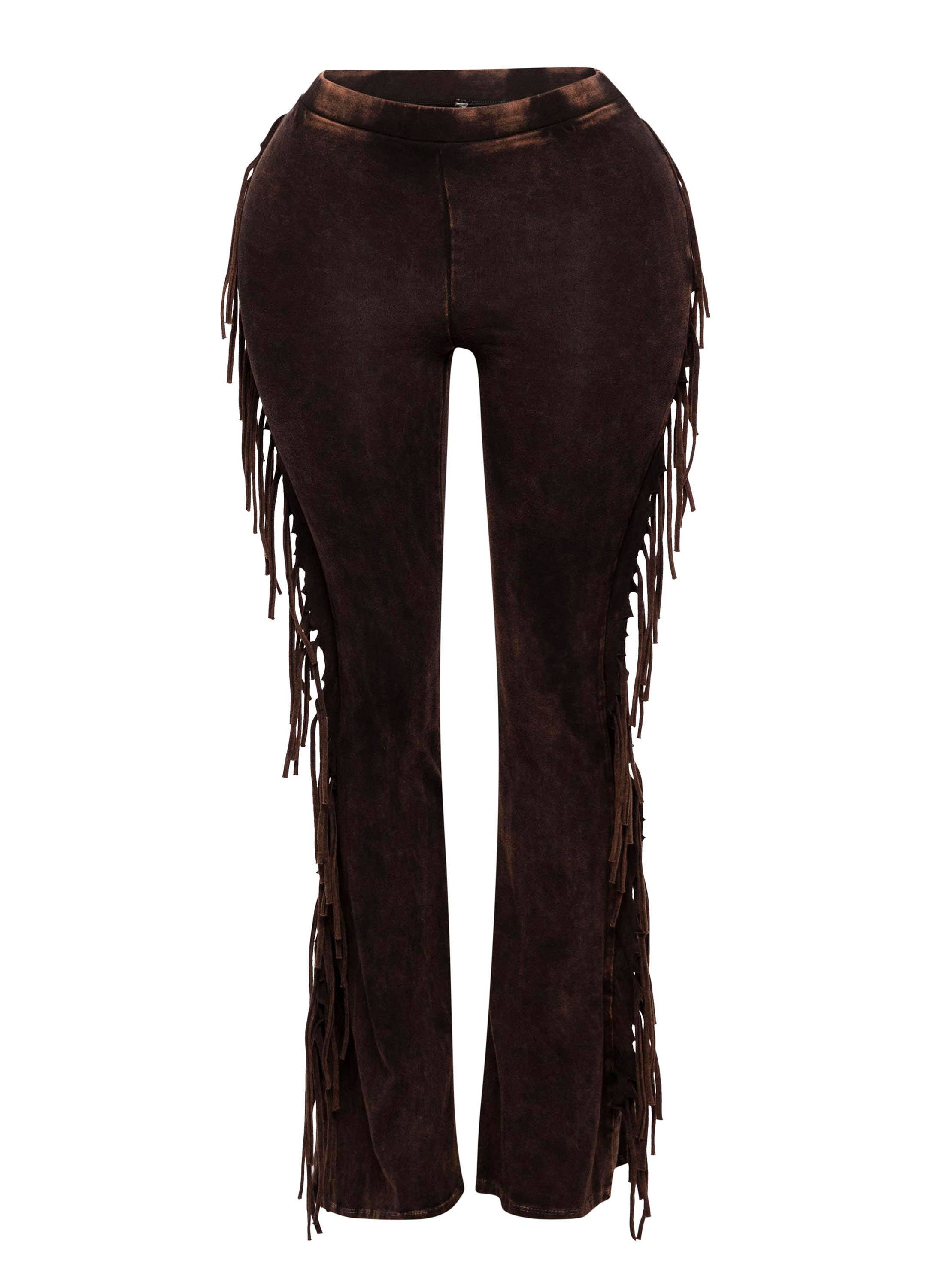 Fringe detailed pants