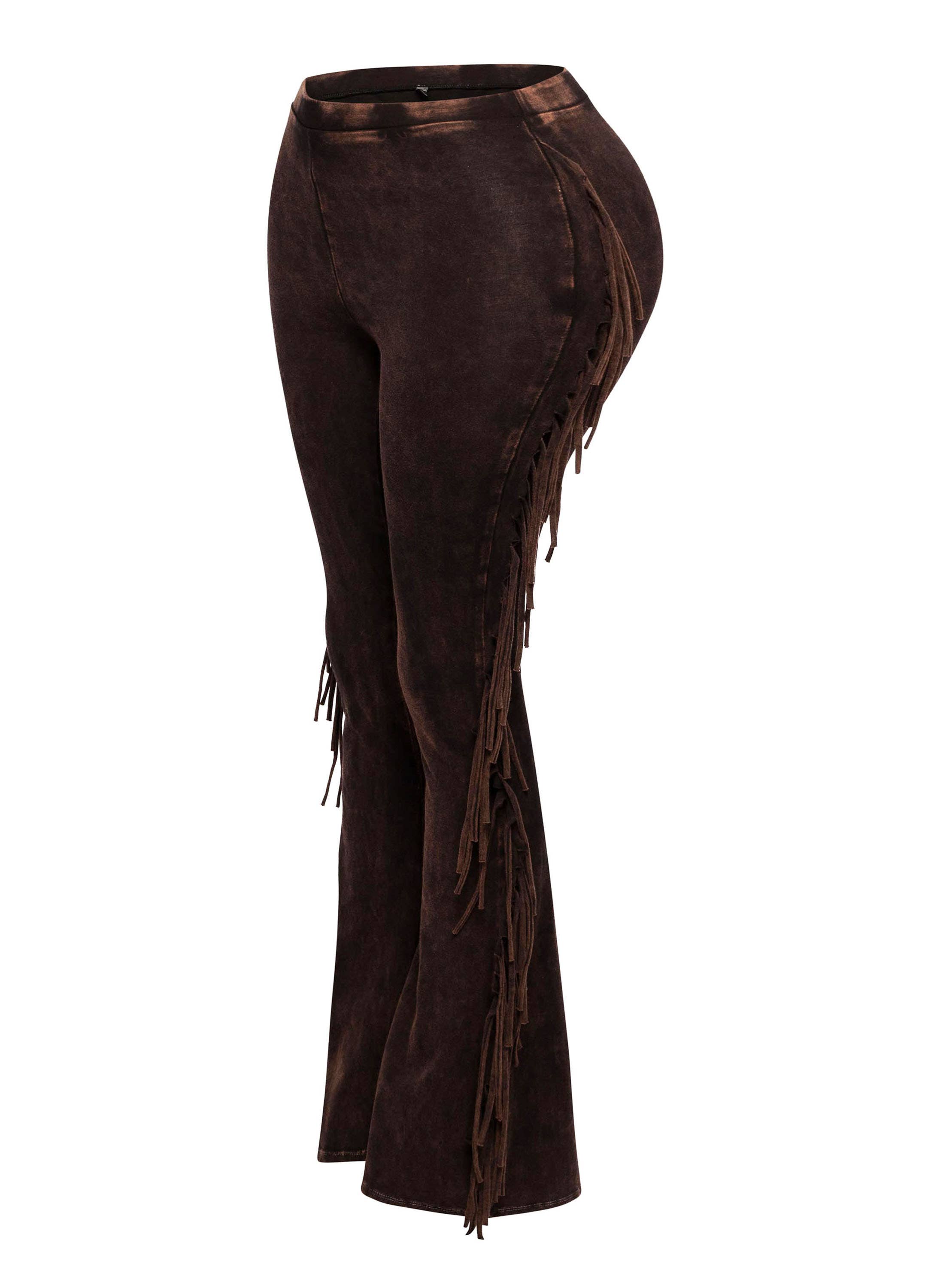 Fringe detailed pants