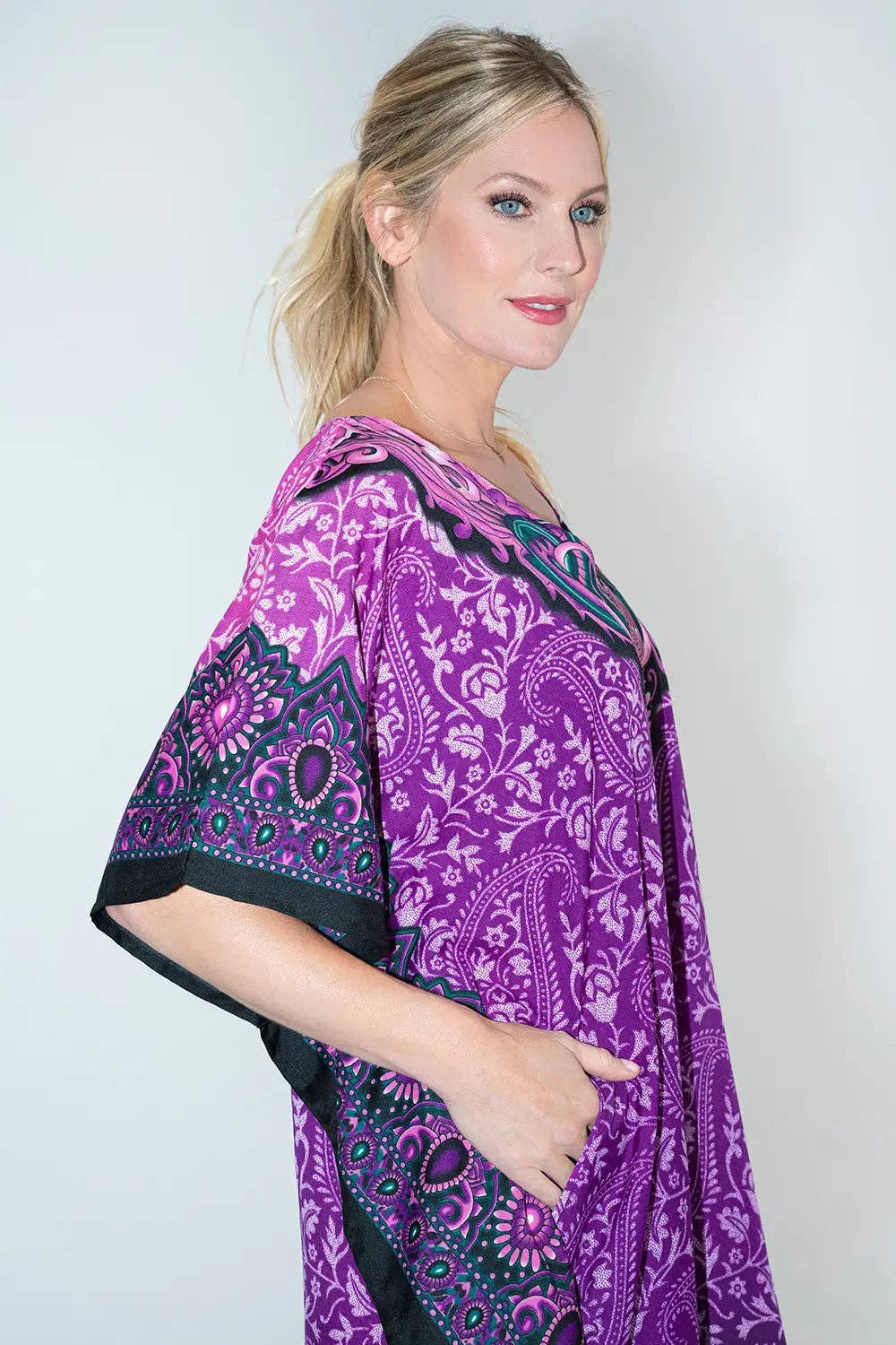Women Long Kaftan Summer Caftan Dress, 4 Colors S-3XL, 101