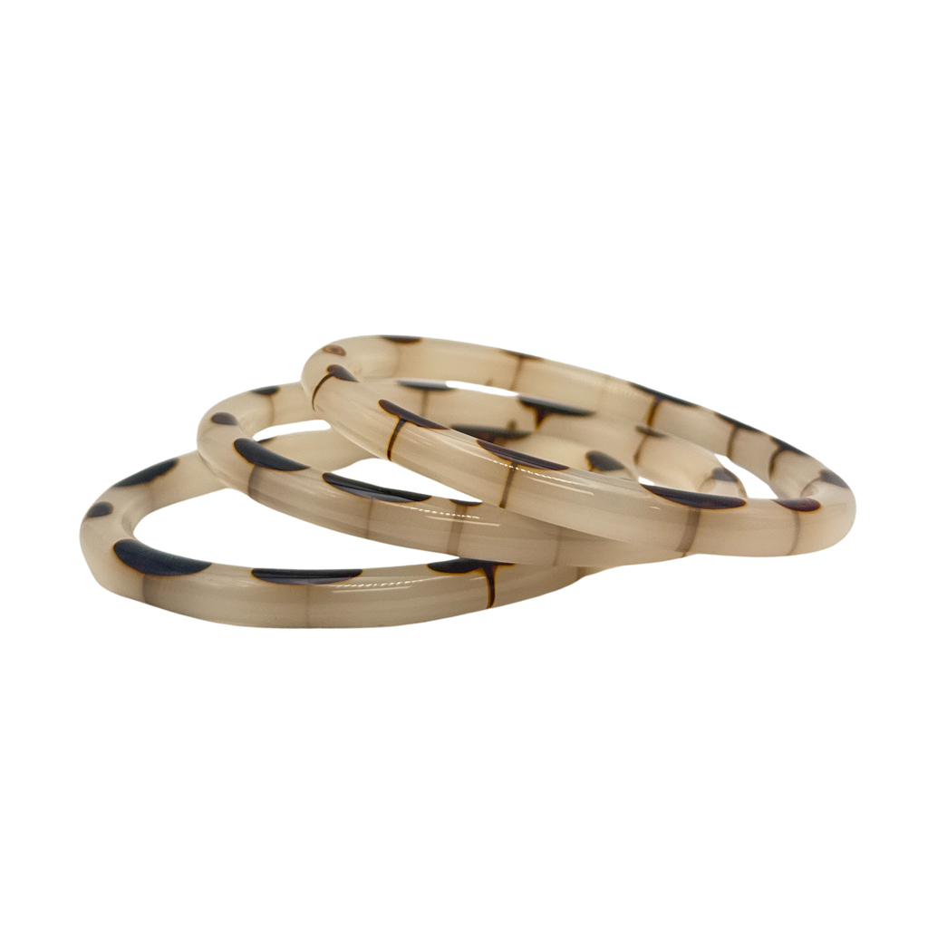 Set of 3 Translucent Lucite Resin Bangles