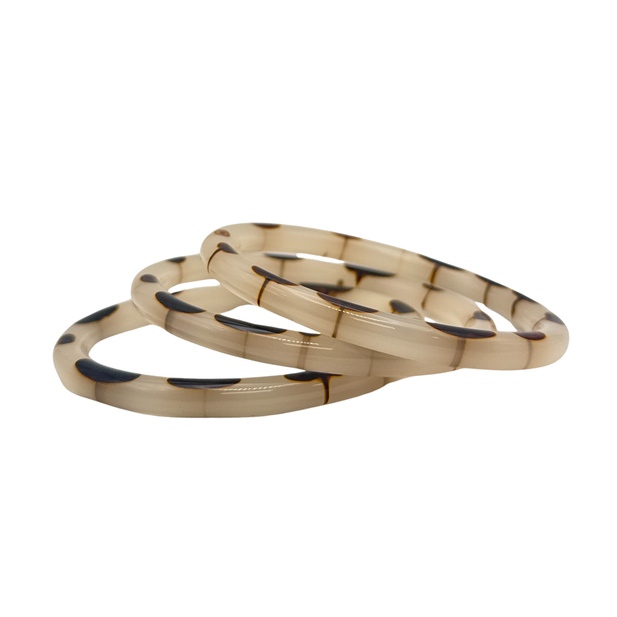 Set of 3 Translucent Lucite Resin Bangles