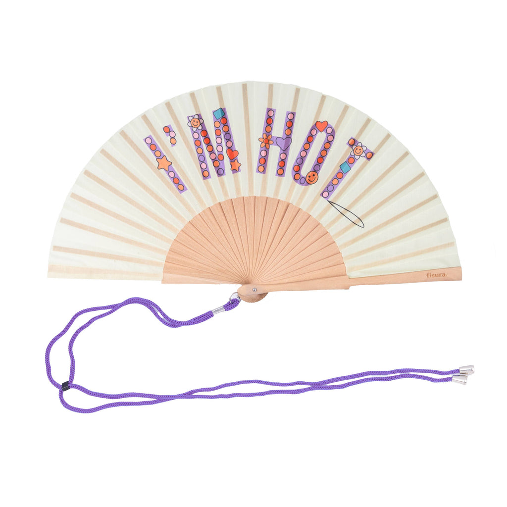 Beaded "I'm Hot" Fan