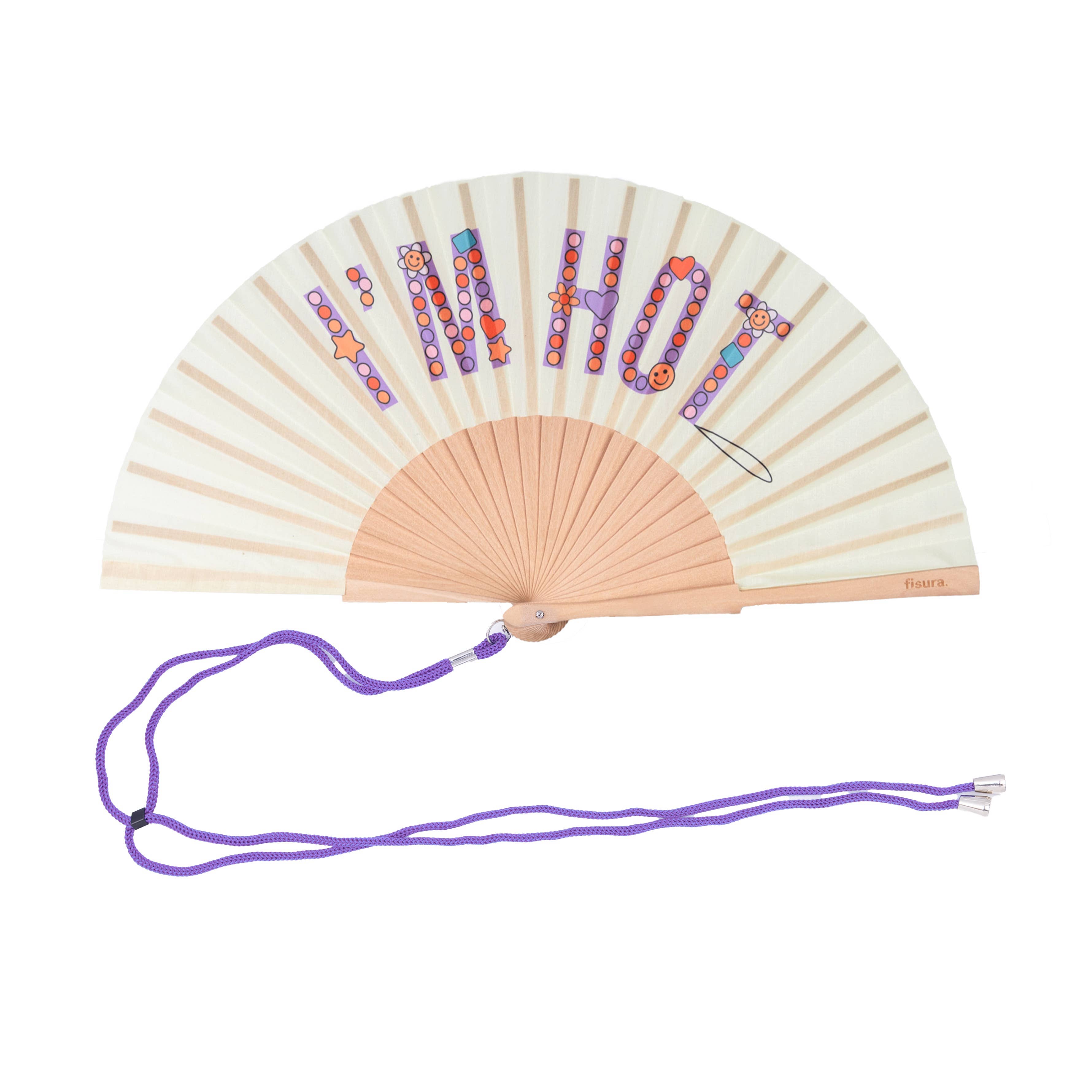 Beaded "I'm Hot" Fan