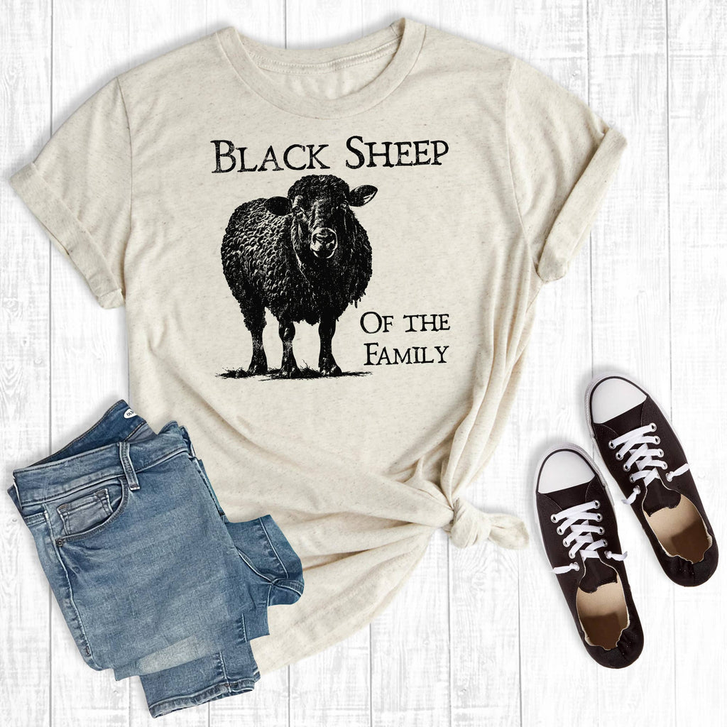 Funny Black Sheep Of The Family Graphci Tee
