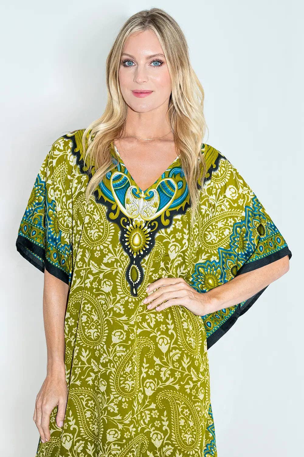 Women Long Kaftan Summer Caftan Dress, 4 Colors S-3XL, 101