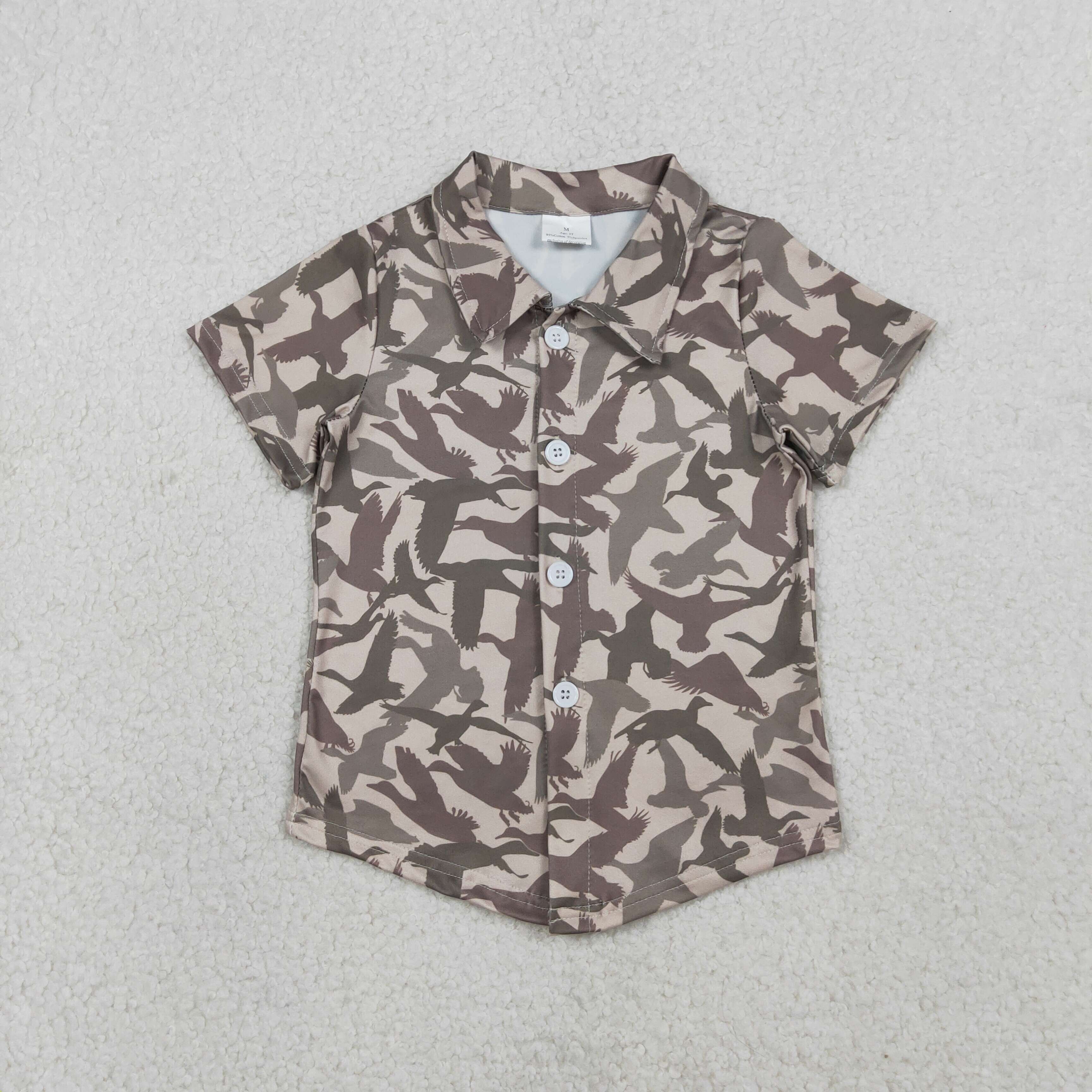 Baby Boys Southern Ducks Camo Hunting Button Shirts Top