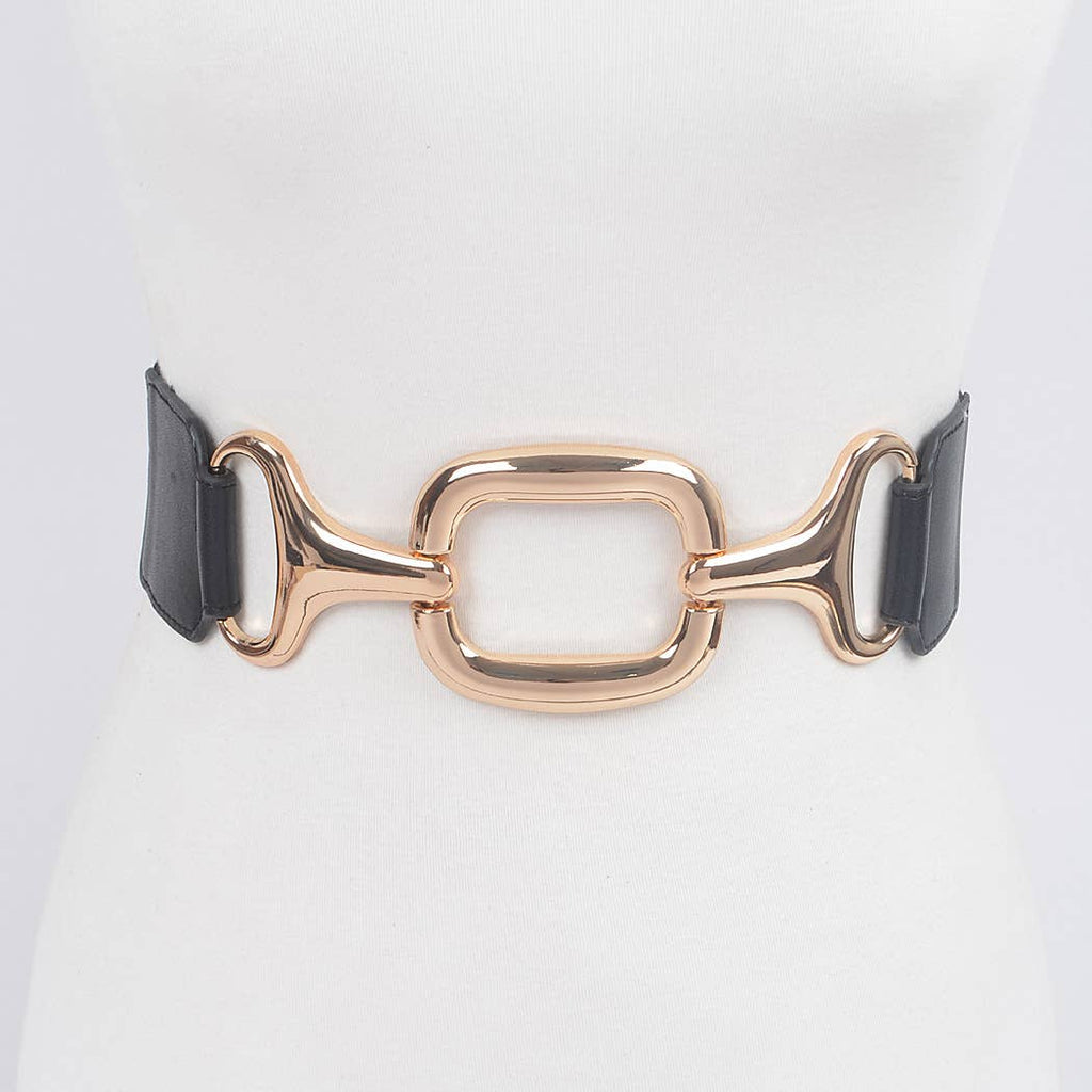 Metal Buckle Stretch Waist Belt