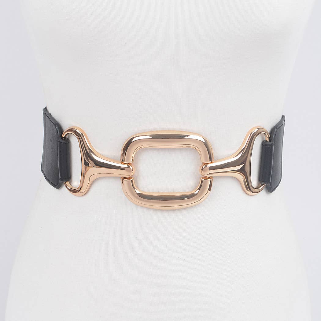 Metal Buckle Stretch Waist Belt