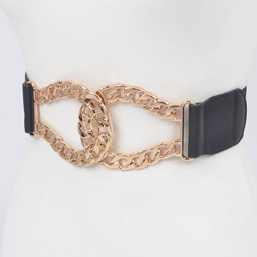 Chain Buckle Stretch Belt