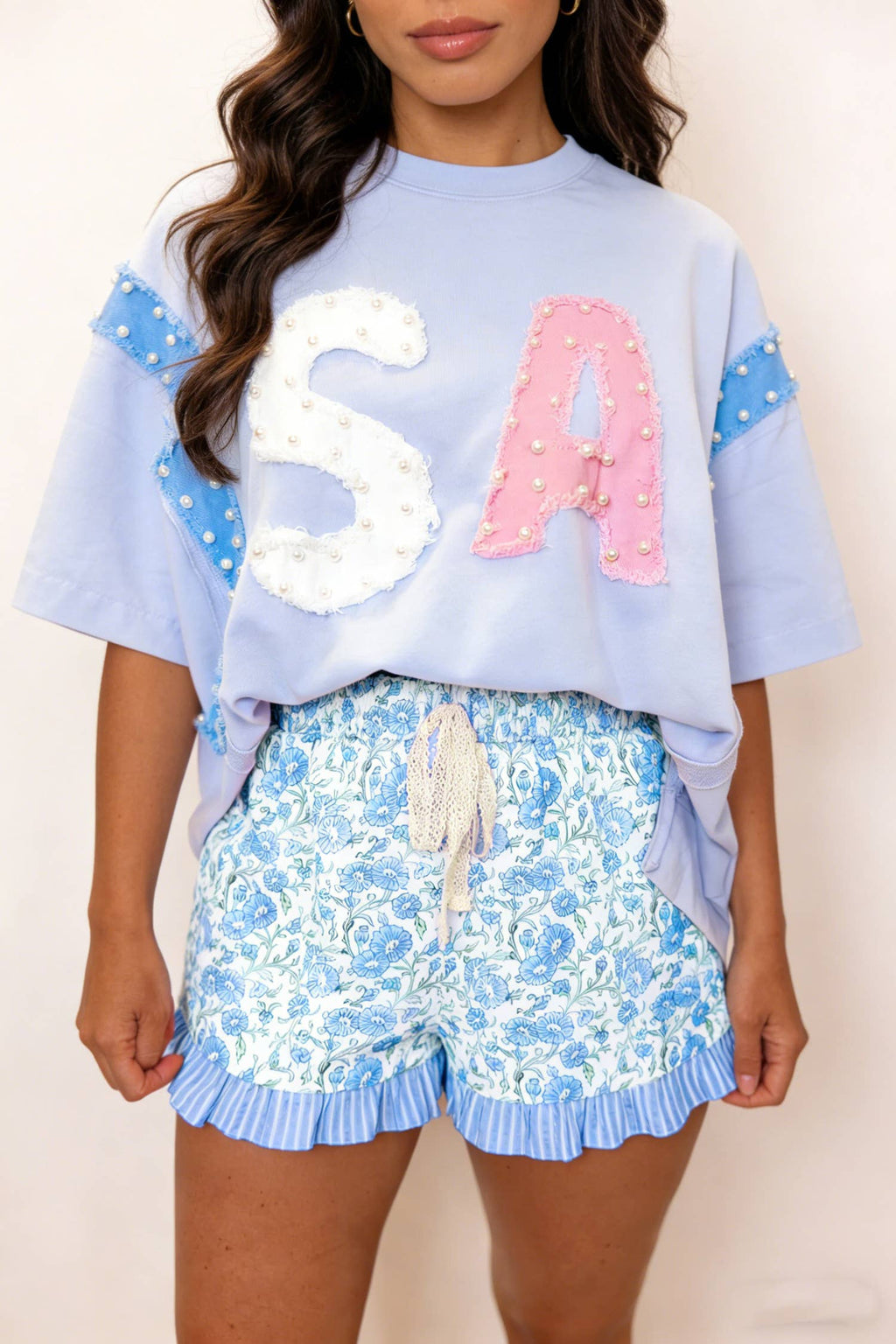 66 Plaid Checkered Gingham Print Ruffled Shorts (S-XL)