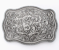 Rectangle Flora Etched Buckle 1812ATS
