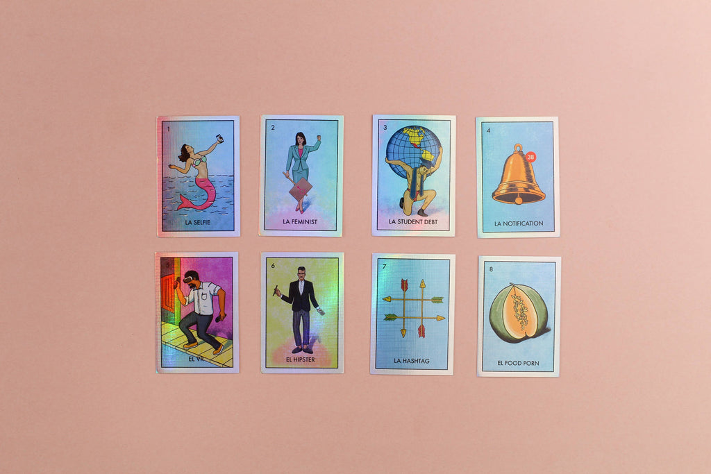 Millennial Loteria Board Game: La Shiny AF Edition