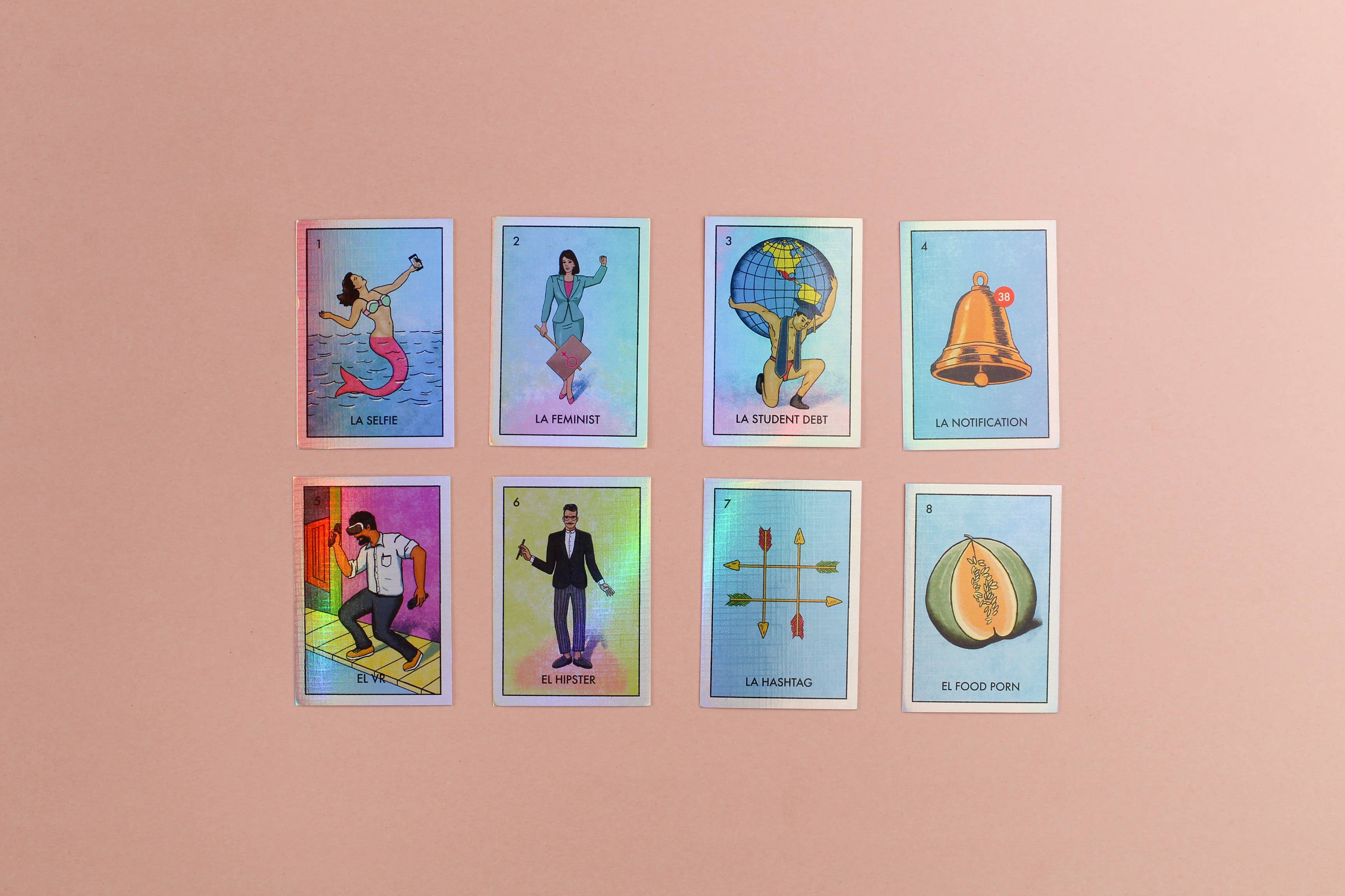 Millennial Loteria Board Game: La Shiny AF Edition