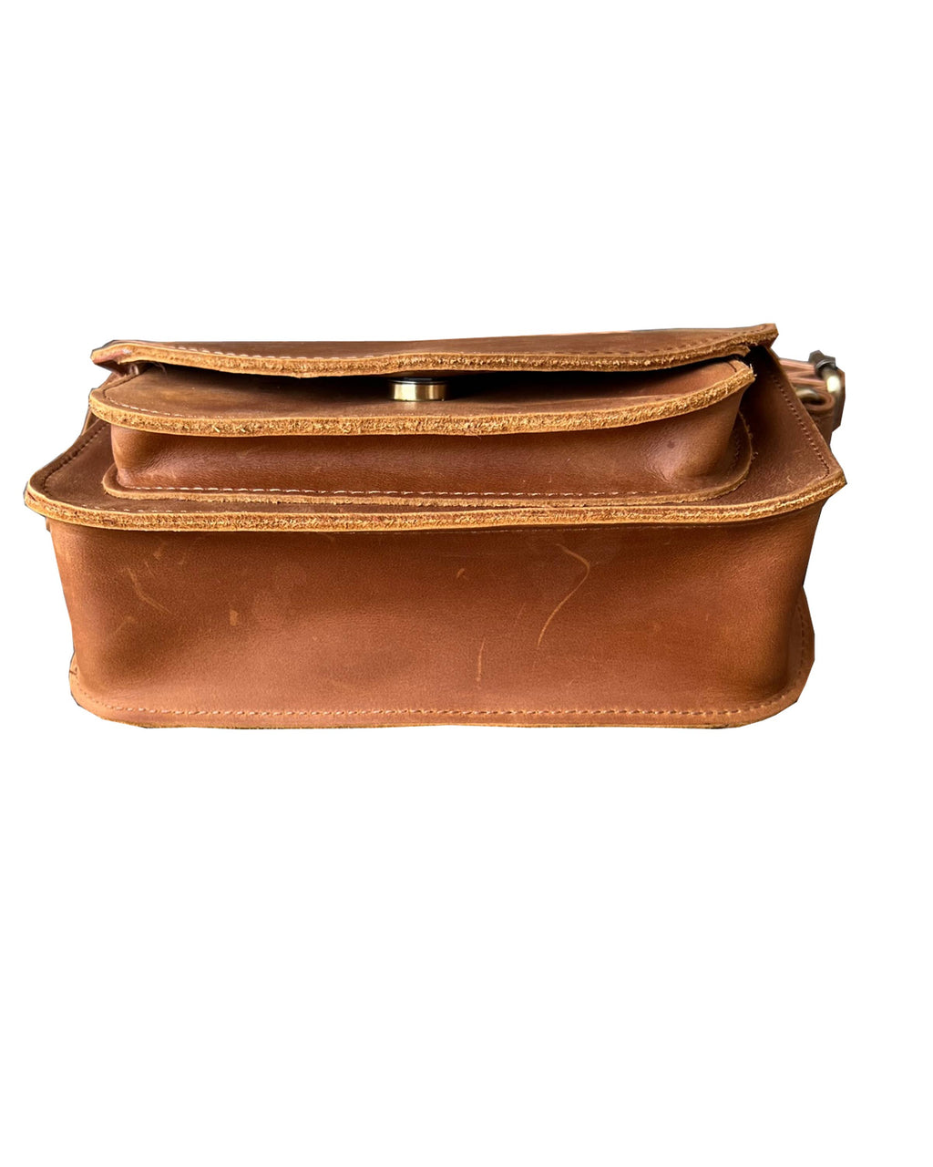 W025 crazy horse genuine leather crossbody